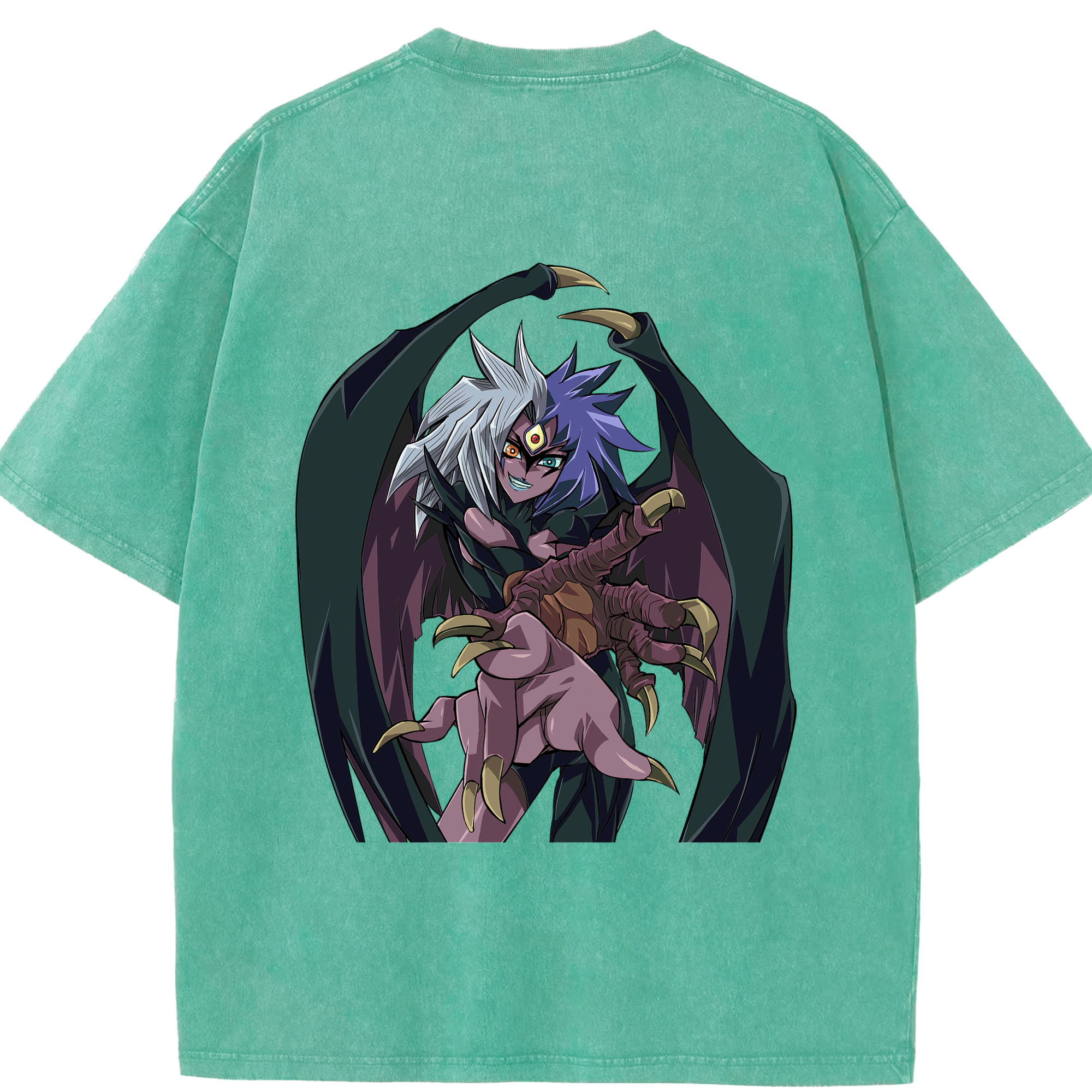 （画像用） 遊☆戯☆王 Yu-Gi-Oh! 綿100% ヴィンテージ風 半袖Tシャツ（背面プリント）